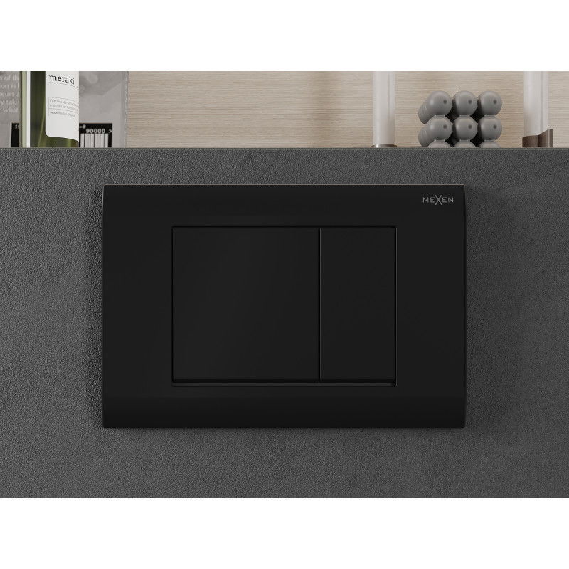 Mexen Fenix 01 splachovacie tlačidlo, čierna matná - 600103