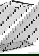 Mexen Rox-3S L trojstenná sprchová kabína pravostranná 130 x 70 cm, čierny rám, čierna - 8C2L-130-070-70-70-3S-P