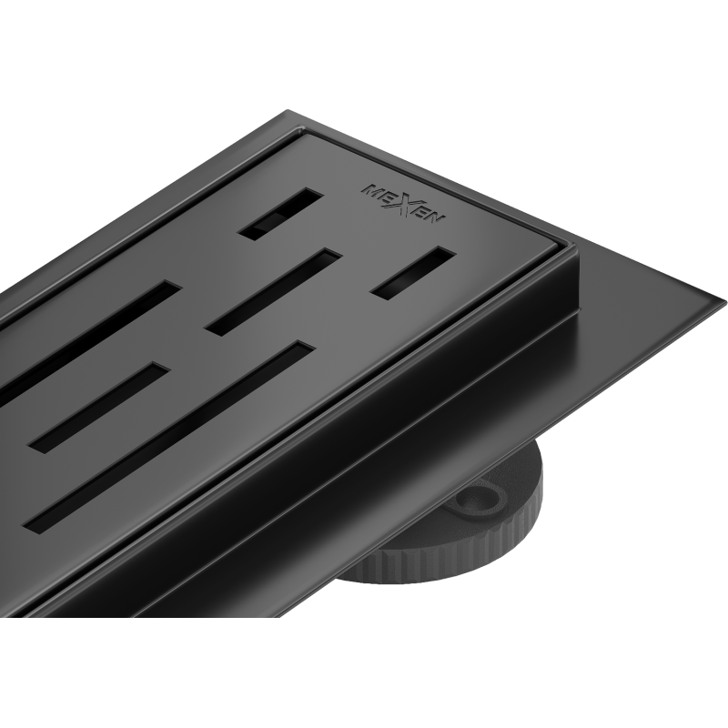 Mexen Flat 360° M01 revolučný lineárny odtok 90 cm, čierny - 1720090-40