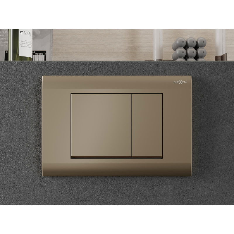 Mexen Fenix 01 splachovacie tlačidlo, zlaté šampanské - 600104