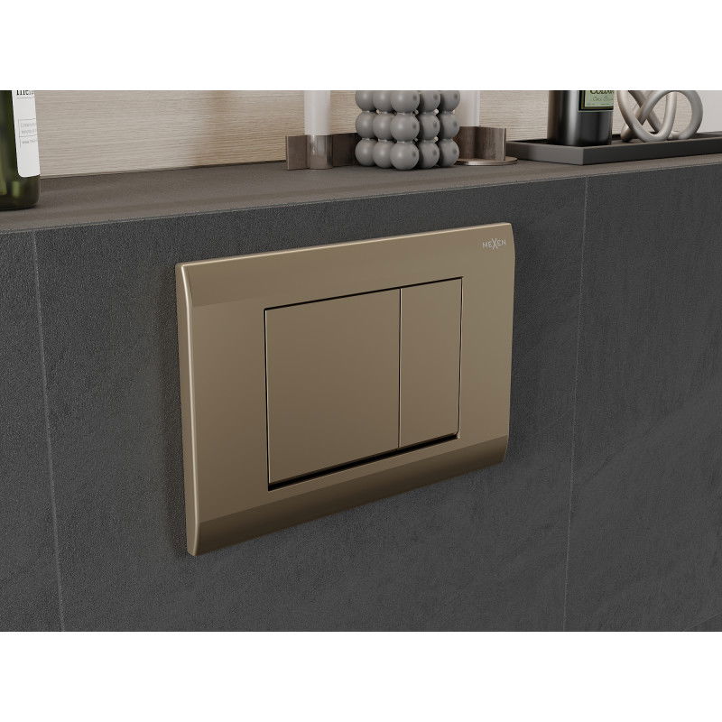 Mexen Fenix 01 splachovacie tlačidlo, zlaté šampanské - 600104