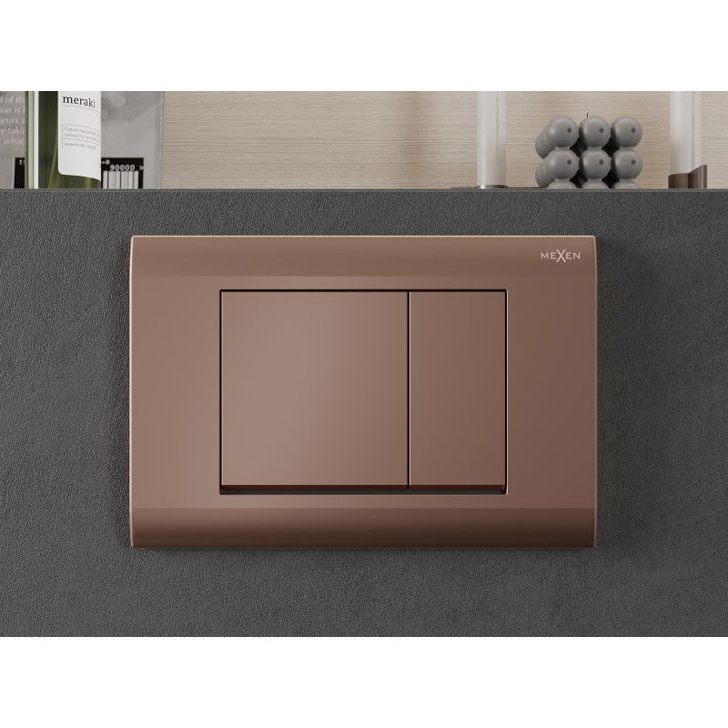 Mexen Fenix 01 splachovacie tlačidlo, ružové zlato - 600105