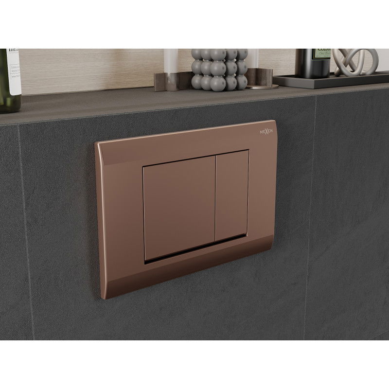 Mexen Fenix 01 splachovacie tlačidlo, ružové zlato - 600105