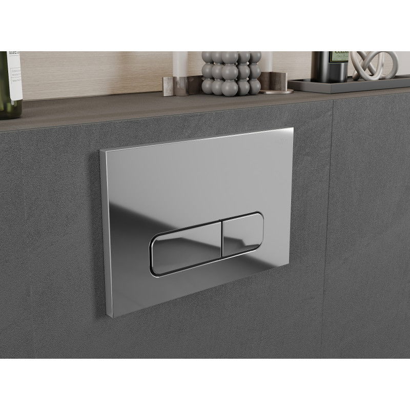 Mexen Fenix 02 splachovacie tlačidlo, lesklý chróm - 600201