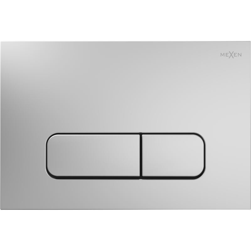 Mexen Fenix 02 splachovacie tlačidlo, matný chróm - 600202