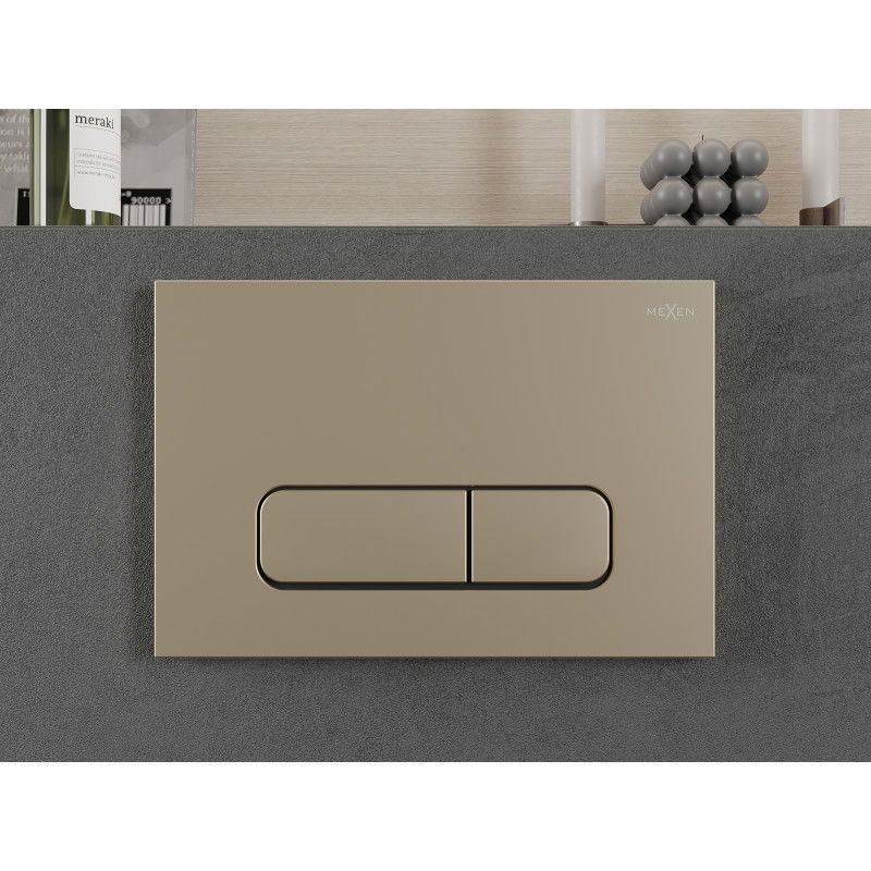 Mexen Fenix 02 splachovací tlačidlo, zlatý šampanský - 600204