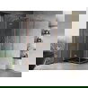 Mexen Mist-H L Duo sprchový kút výkyvný 120 x 120 cm, transparentný, brúsená meď - 8A5L-120L-120P-65-00