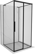 Mexen Rox-3S L trojstranný sprchový kút, posuvné pravé dvere 95 x 95 cm, čierny rám, čierny - 8C2L-095-095-70-70-3S-P