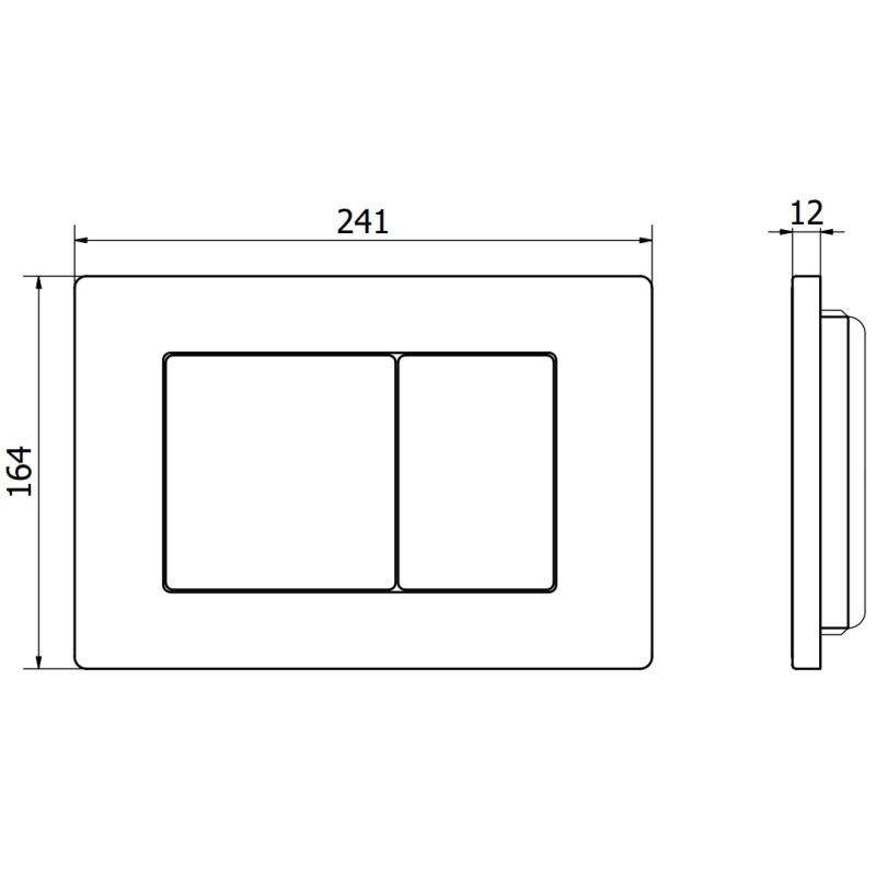 Mexen Fenix 03 splachovacie tlačidlo, lesklý chróm - 600311