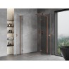 Mexen Mist-H L Duo sprchová kabína otváracia pravá 100 x 120 cm, transparentná, brúsená meď - 8A5L-100L-120P-65-00