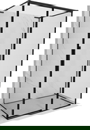 Mexen Rox-3S L sprchový kút 3-stenový posuvný pravý 150 x 120 cm, čierny rám, čierny - 8C2L-150-120-70-70-3S-P
