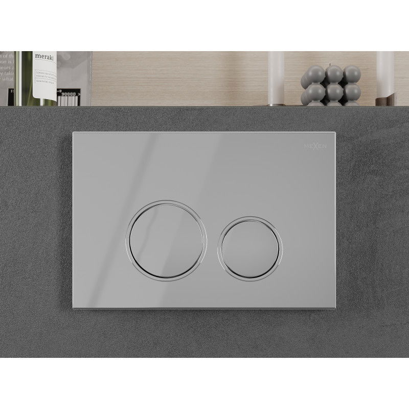 Mexen Fenix 05  splachovací tlačidlo, lesklý chróm - 600501