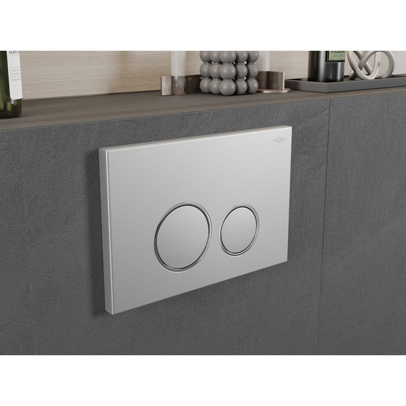 Mexen Fenix 05  splachovacie tlačidlo, matný chróm - 600502