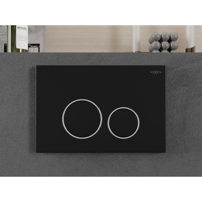 Mexen Fenix 05  splachovací tlačidlo, čierny matný - 600503