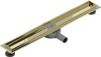 Mexen Flat 360 teleso odtokového sprchového žľabu s otočným sifónom 70 cm, Zlatá - 1540070