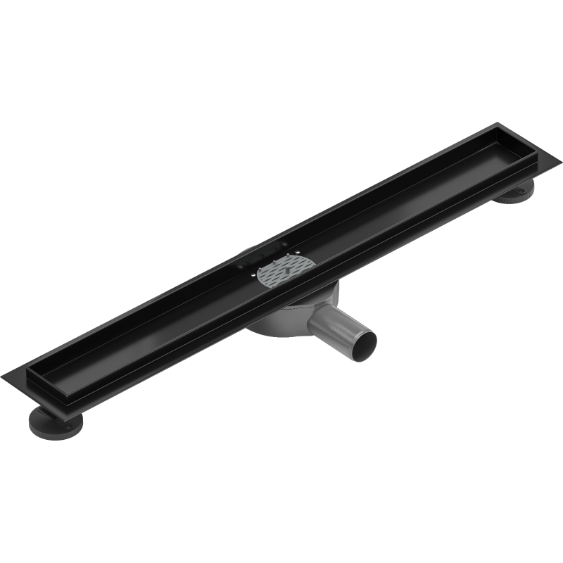 Mexen Flat 360 teleso odtokového sprchového žľabu s otočným sifónom 60 cm, Čierna - 1740060