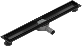Mexen Flat 360 teleso odtokového sprchového žľabu s otočným sifónom 60 cm, Čierna - 1740060