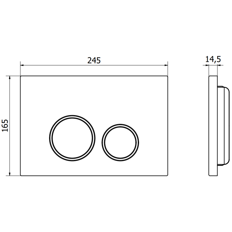 Mexen Fenix 06 splachovací tlačidlo, čierne - 600623