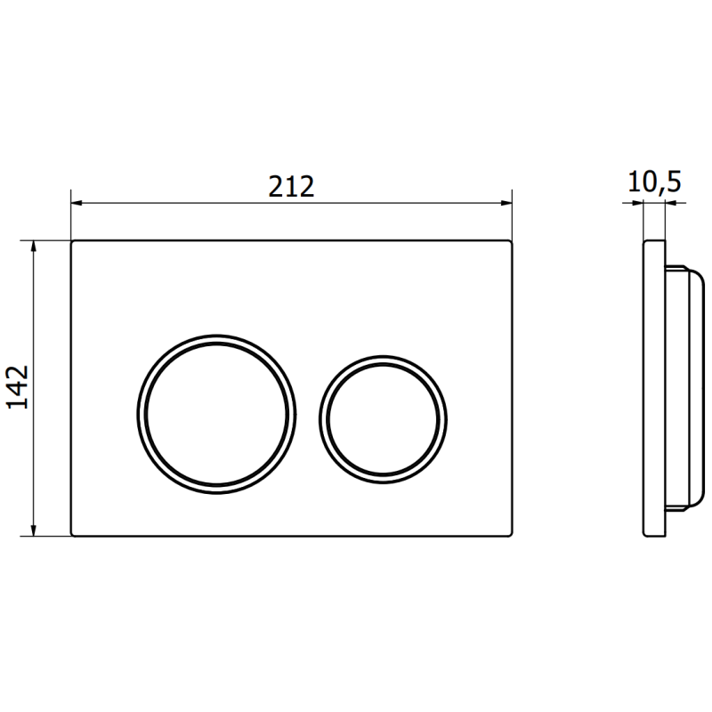 Mexen Fenix 07 XS splachovacie tlačidlo, biele lesklé - 600700