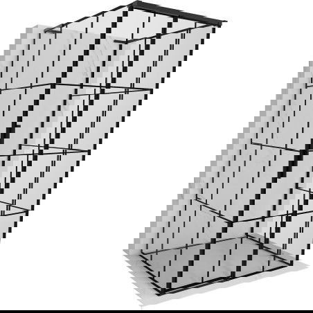Mexen Rox-3S L priestorová 3-stenná sprchová kabína pravá 100 x 100 cm, čierna mriežka, čierna - 8C2L-100-100-70-77-3S-P