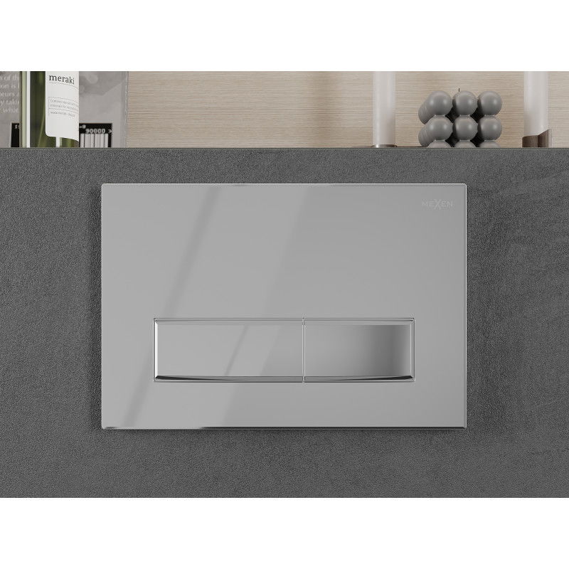 Mexen Fenix 09 splachovacie tlačidlo, lesklý chróm - 600901