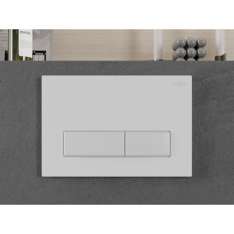 Mexen Fenix 09 splachovací tlačidlo, biely matný - 600920