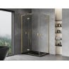 Mexen Mist-H L Duo sprchová kabína otváracia 115 x 70 cm, transparentná, zlatá brúsená - 8A5L-115L-070P-55-00