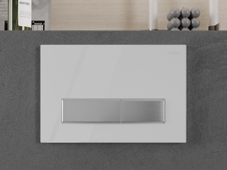 Mexen Fenix 09 splachovacie tlačidlo, biele/chróm lesklý - 600992