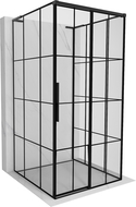 Mexen Rox-3S L sprchový kút trojstranný pravý 110 x 110 cm, čierna mriežka, čierna - 8C2L-110-110-70-77-3S-P
