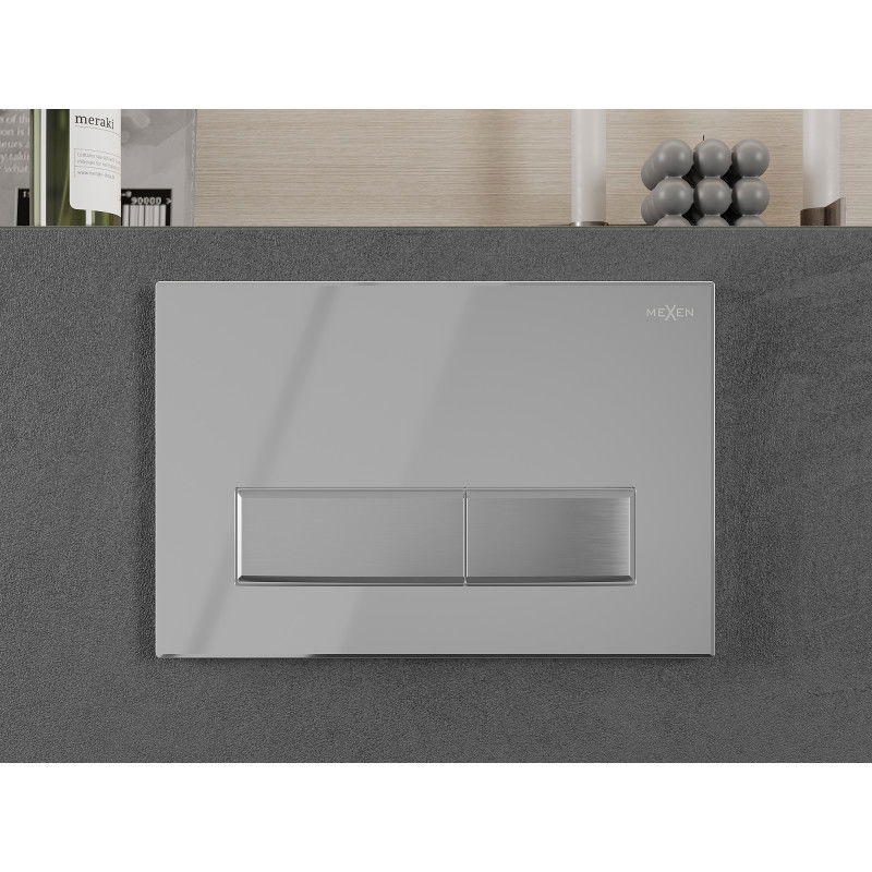 Mexen Fenix 09 splachovacie tlačidlo, lesklý chróm - 600999