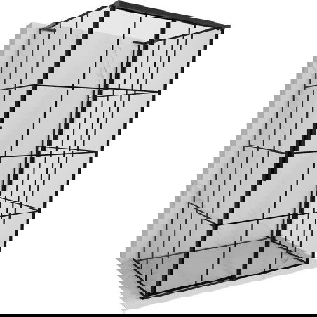 Mexen Rox-3S L sprchový kút 3-stenový posuvný pravý 90 x 120 cm, čierna mriežka, čierny - 8C2L-090-120-70-77-3S-P