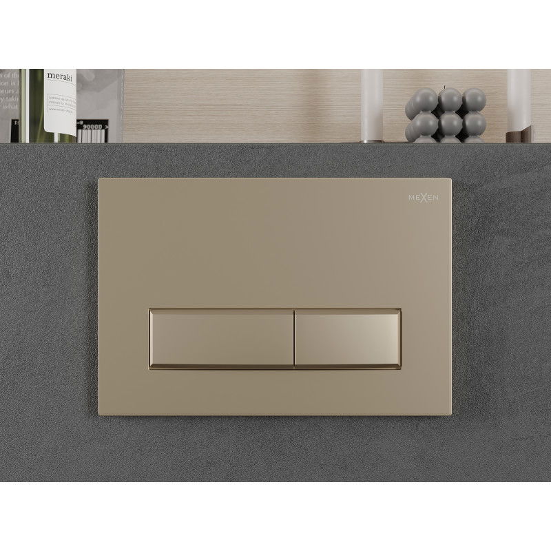 Mexen Fenix 09 splachovacie tlačidlo, zlaté šampanské - 600904