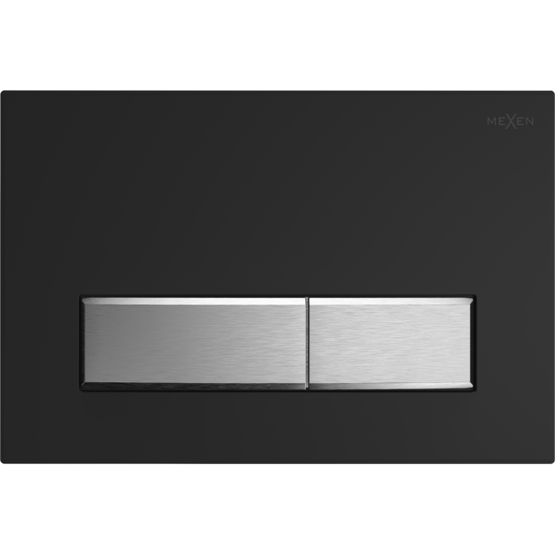 Mexen Fenix 09 splachovacie tlačidlo, čierne/matný chróm - 600997