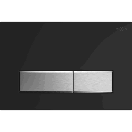 Mexen Fenix 09 splachovacie tlačidlo, čierne/matný chróm - 600997