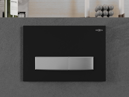 Mexen Fenix 09 splachovacie tlačidlo, čierne/matný chróm - 600997