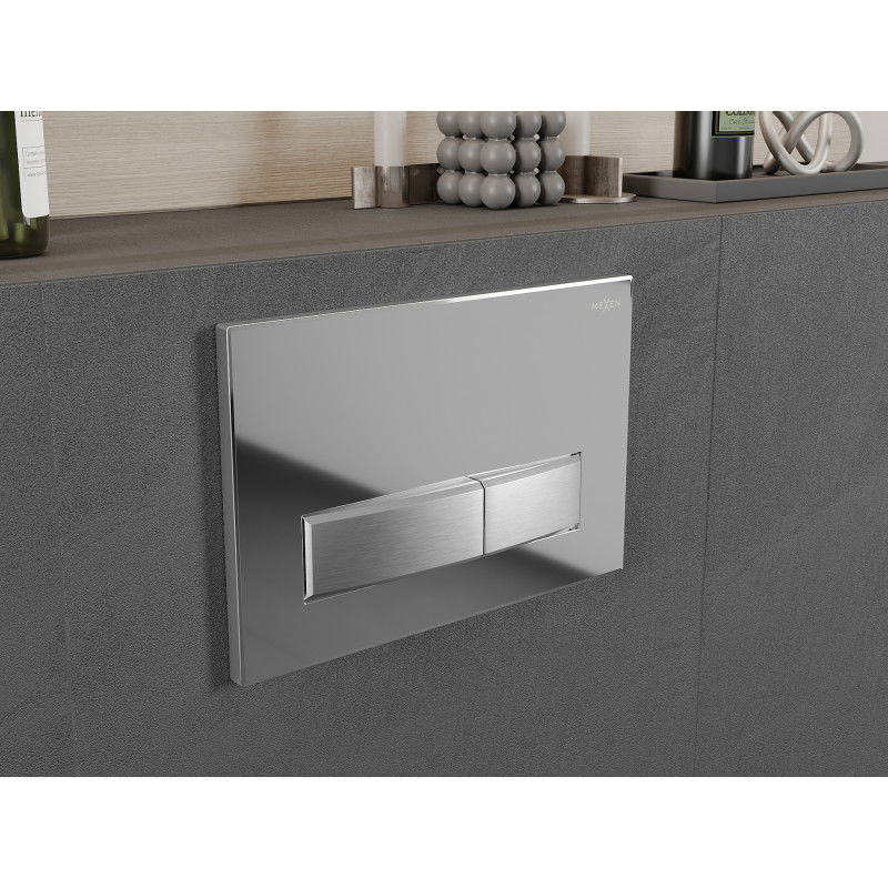 Mexen Fenix 09 splachovacie tlačidlo, lesklý chróm - 600999