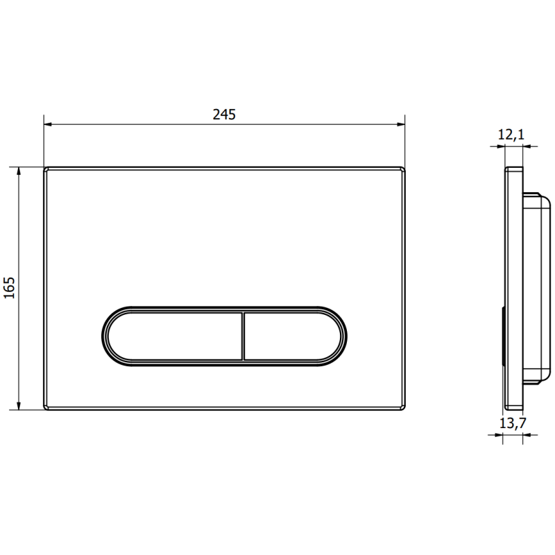 Mexen Fenix 11 splachovacie tlačidlo, biely lesklý - 601100