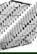 Mexen Rox-3S L sprchový kút 3-stranný pravý 150 x 120 cm, čierna mriežka, čierny - 8C2L-150-120-70-77-3S-P