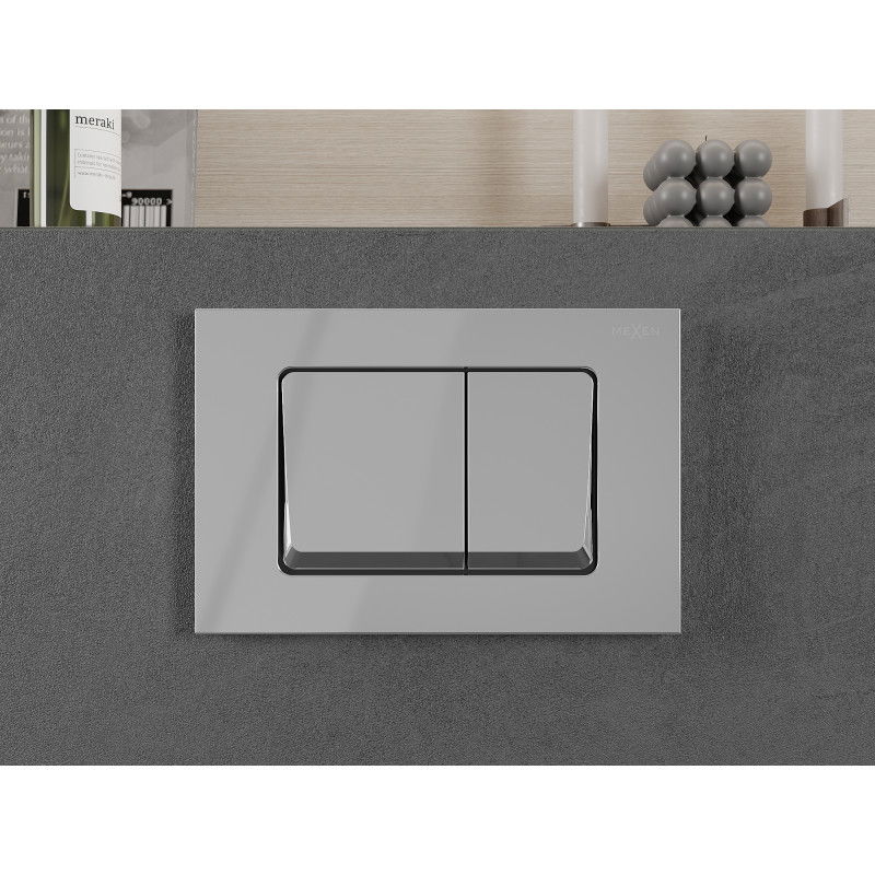 Mexen Fenix 10 XS tlačidlo splachovania, lesklý chróm - 601001