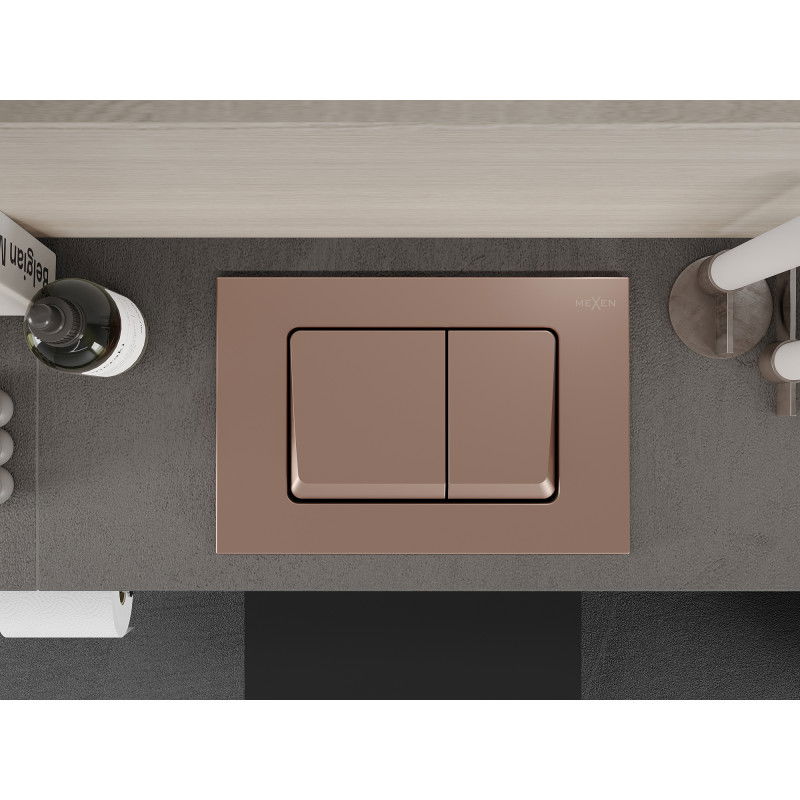 Mexen Fenix 10 XS splachovacie tlačidlo, ružové zlato - 601005