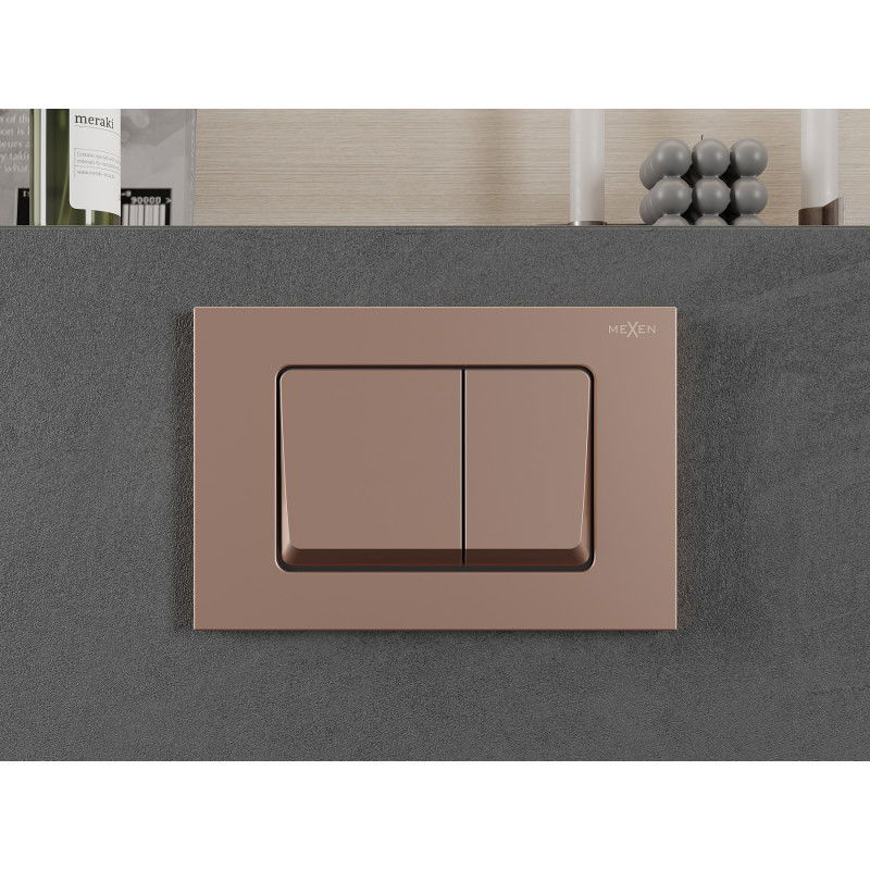 Mexen Fenix 10 XS splachovacie tlačidlo, ružové zlato - 601005