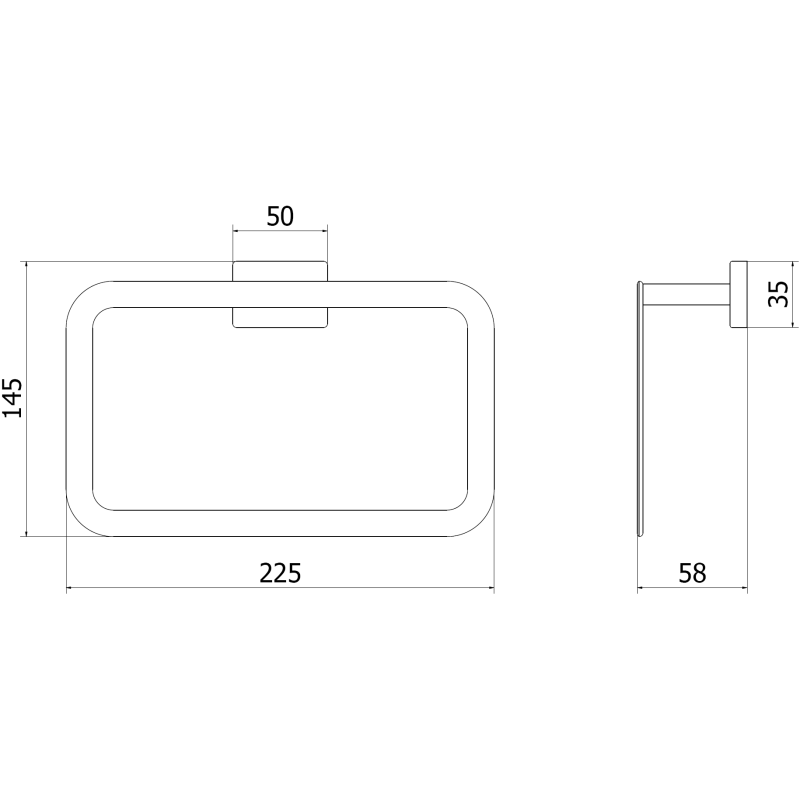 Mexen Arno vešiak na uteráky, biely - 7020732-20