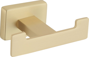 Mexen Arno dvojitý háčik na uterák, zlatý kartáčovaný - 7020735-55