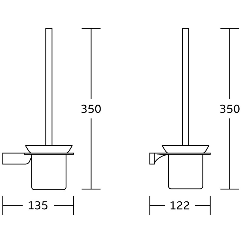 Mexen Rino WC kefa, zlatá - 7027050-50