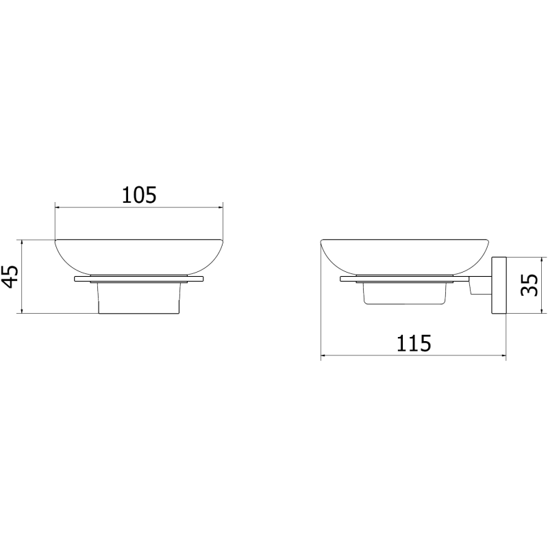 Mexen Arno mydelnička, gun gray brúsený - 7020739-66