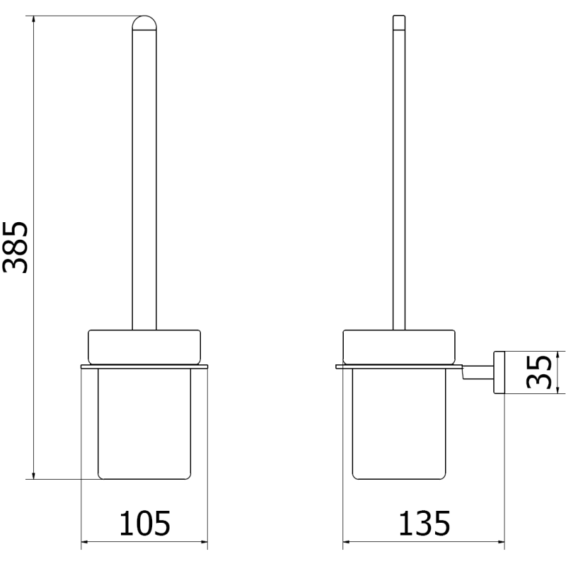 Mexen Arno WC kefa, chróm - 7020750-00