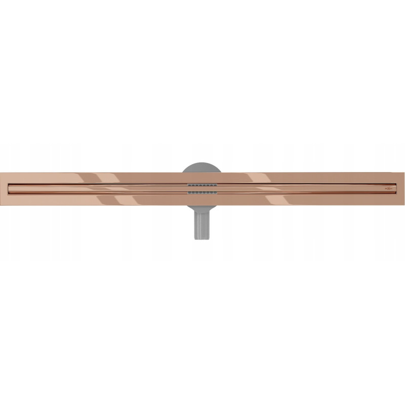 Mexen Flat 360° Slim otočný lineárny odtok 70 cm, ružové zlato - 1641070