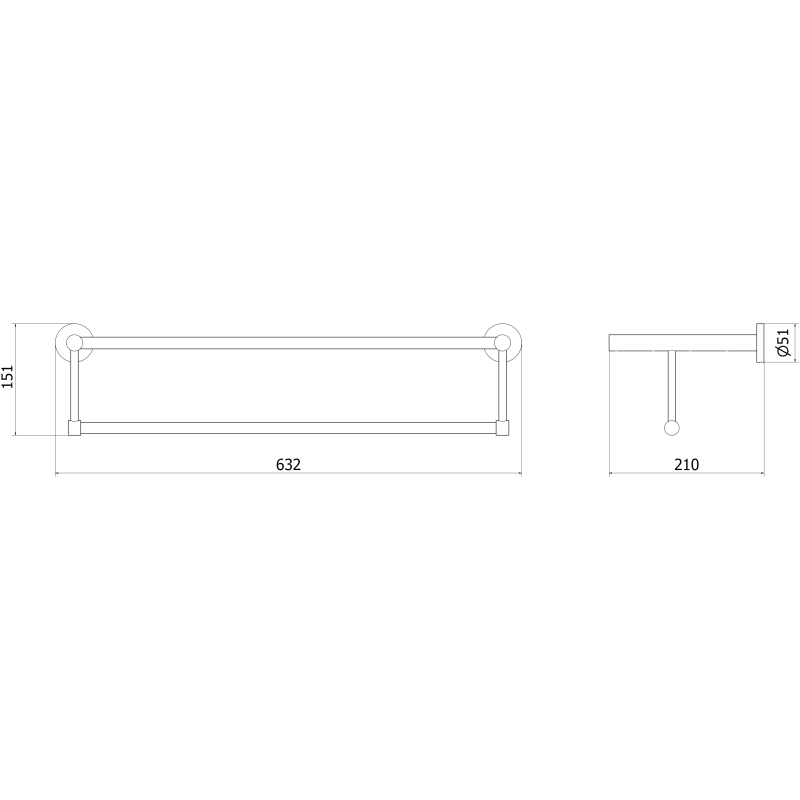 Mexen Remo polica na uteráky, zlatá - 7050720-50