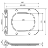 Mexen sedadlo pomaly klesajúce slim, duroplast, biely lesk - 39080100