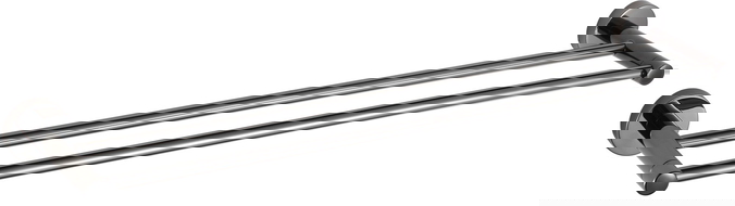 Mexen Remo dvojitý vešiak na uteráky, čierny chróm - 7050725-73